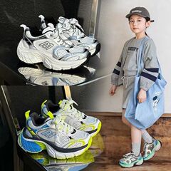 子供の運動靴2025の新型の春の子供靴の女の子のお父さんの靴の春秋の大きい子供の靴の宝のネットの靴のファッション