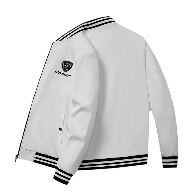 2023 Новая весенне-осенняя Европейская мужская куртка Железная куртка с вышивкой Молодежный Бейсбольный воротник Популярный Европейский новый продукт