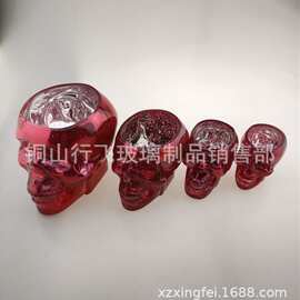 80毫升切割玻璃瓶骷髅玻璃酒杯蜡烛杯工艺品细磨工艺