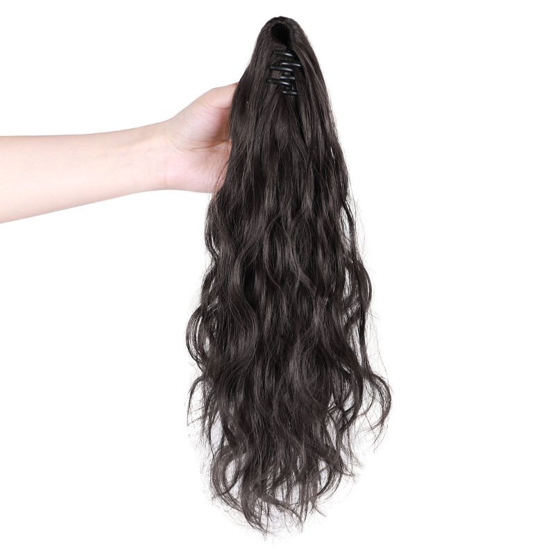 Peruca de agua ondulada clip de captura de caballo caliente nube caliente natural sin marcas de simulación cabello corto cabello alto largo