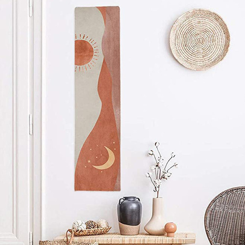 莫兰迪抽象艺术月相挂毯壁挂卧室床头客厅装饰墙布ins月亮背景布