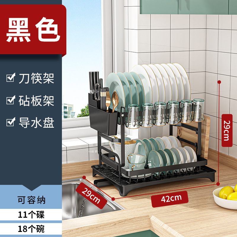 Escurridor y organizador de platos y tazones, multifuncional, ideal para cocina doméstica y almacenamiento de vajilla