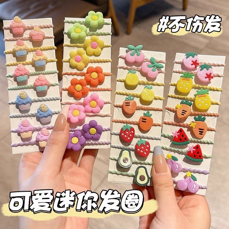 女童彩色高弹力拇指发圈婴儿宝宝可爱头绳儿童发饰橡皮筋扎发绳|undefined