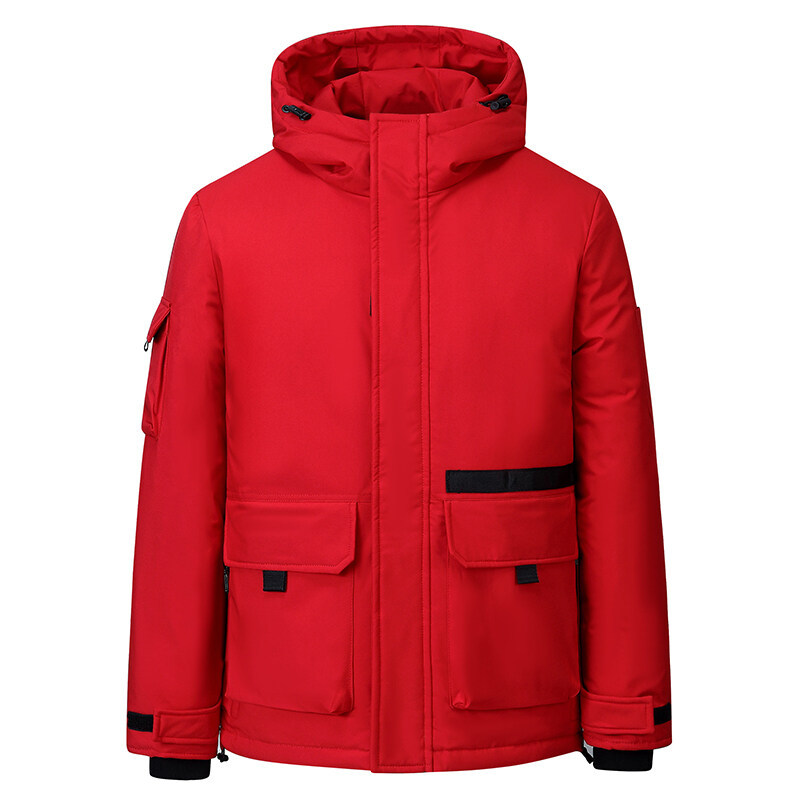 Hot Selling Casual Hooded Down Jacket in Autumn and Winter, Men's Short Youth Thick Hooded Jacket, Outdoor Couple Work Clothes _voghion.com
