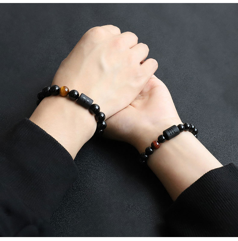Constellation Pattern Unisex Gender Simple Style Constellation Natural Stone Beaded Carving Bracelets
