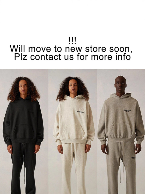 2025SS 带帽卫衣前后黑印花ESSENTIALS潮牌Hoodie跨境卫衣宽松加|undefined