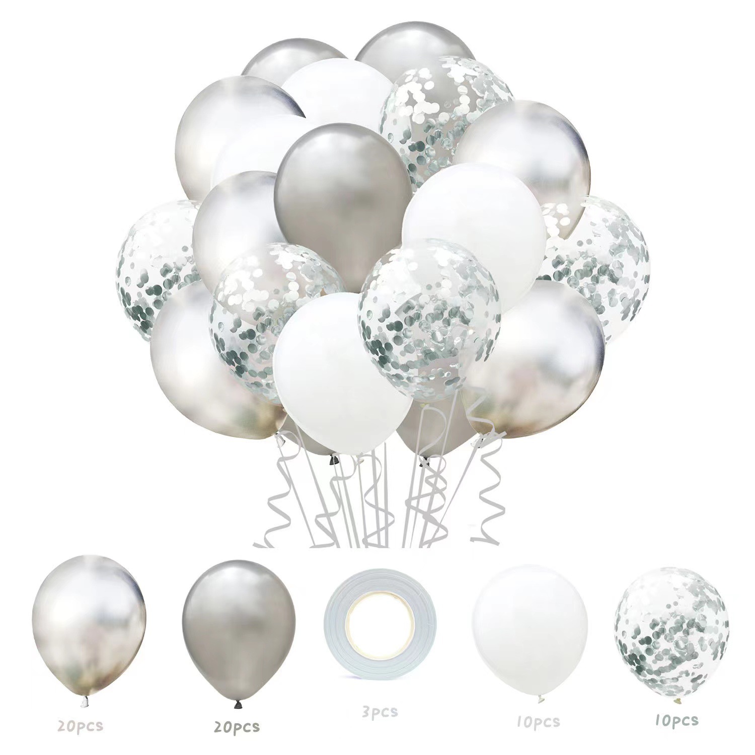 Boda transfronteriza oro rosa Granada confeti rojo lentejuelas globo redondo fiesta de cumpleaños de los niños decoración escena diseño