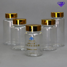 QL瓃高端药瓶圆肩保健品瓶子塑料pet双层盖透明鱼油胶囊药瓶片瓶