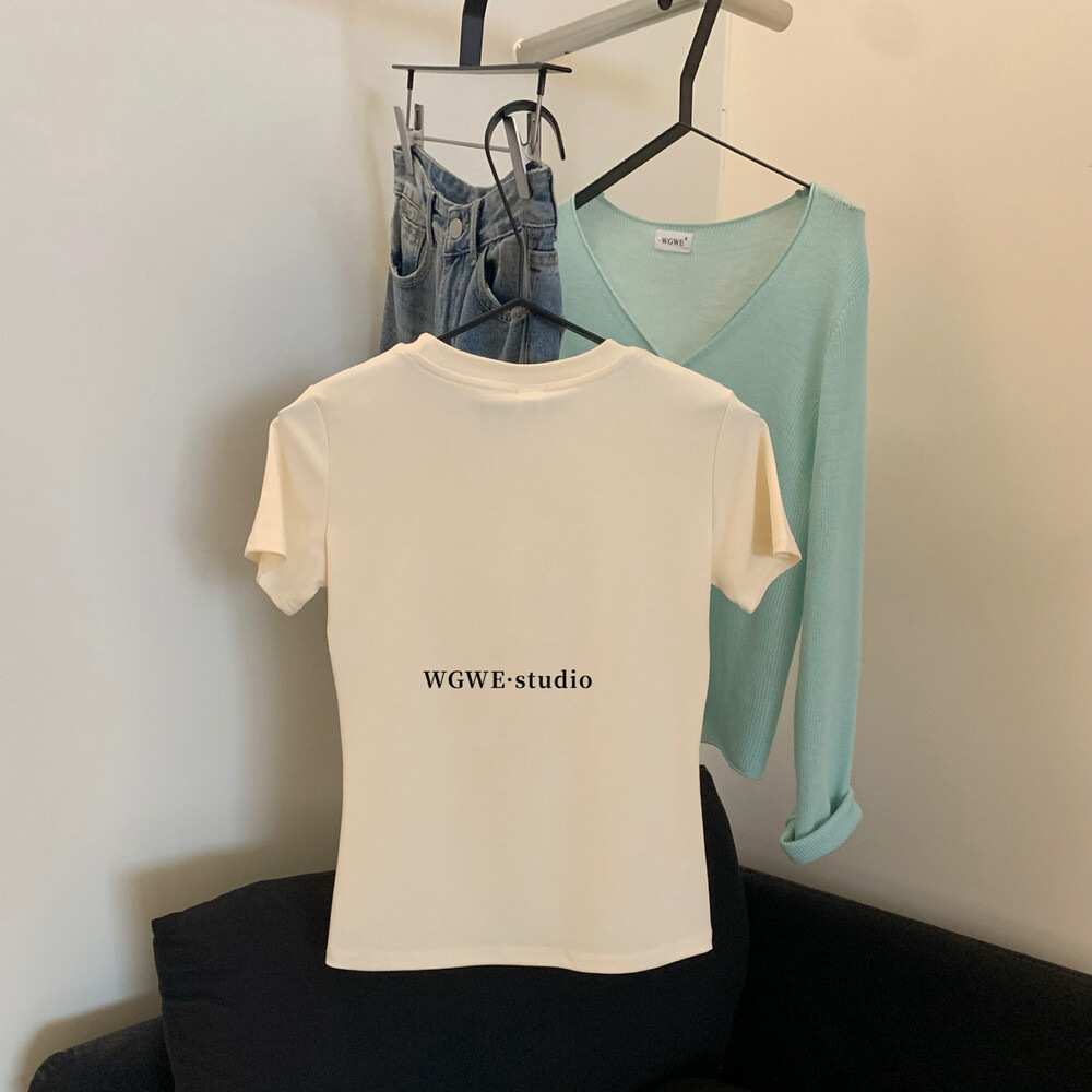 Summer fashionable design elegant short sleeve T-shirt