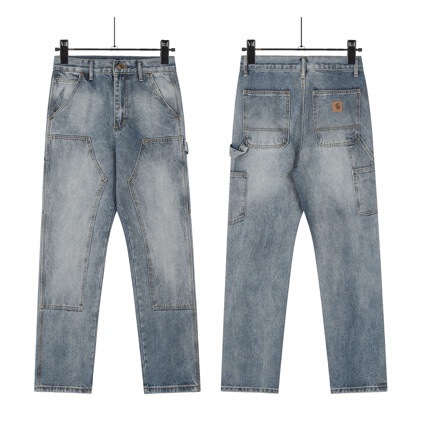 High-Quality Japanese-Style Workwear-Inspired Jeans, Loose Straight-Cut, High Street Vintage Style, Unisex, Trendy Brand High-Quality Japanese-Style Workwear-Inspired Jeans, Loose Straight-Cut, High Street Vintage Style, Unisex, Trendy Brand