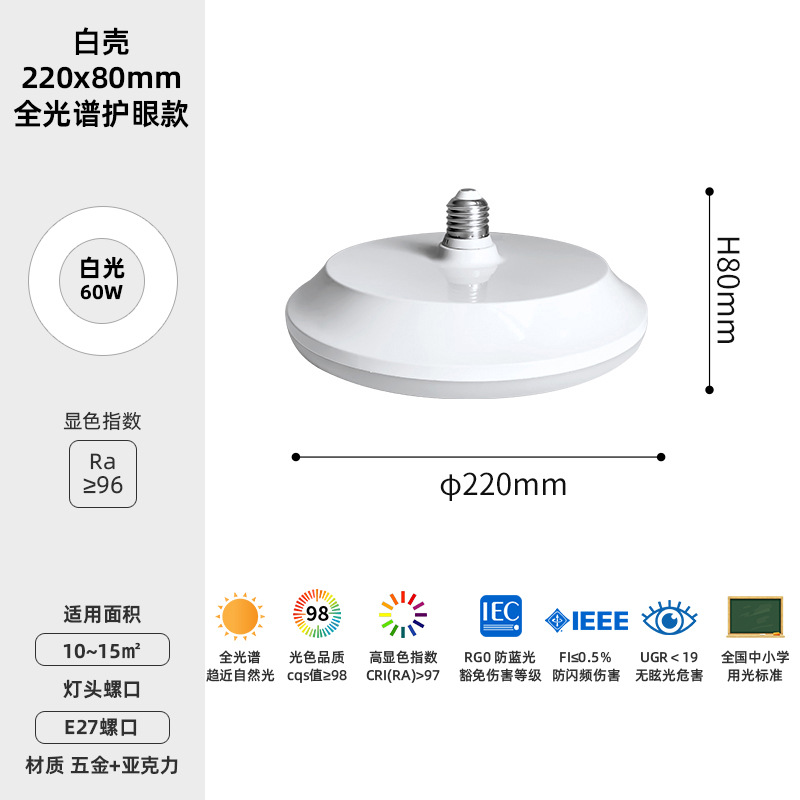 Bombilla de espectro completo tornillo E27 super brillante fuente de luz de protección de ojos lámpara de ahorro de energía lámpara de lámpara