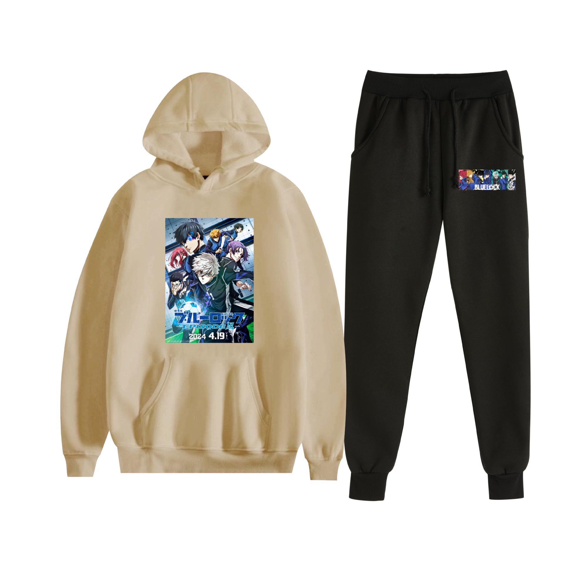 Europa y América Otoño Invierno BLUE LOCK Blue Prison Hombres y mujeres Deportes de ocio más suéter con capucha de terciopelo al por mayor