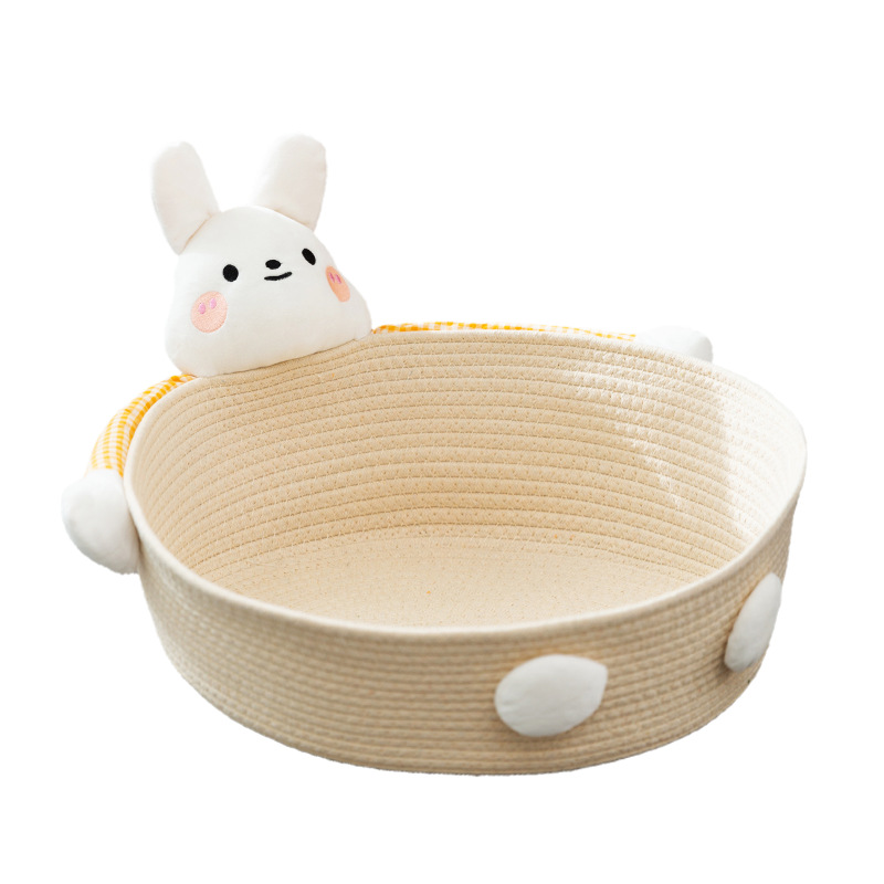 Perros primavera y verano oso lindo abrazo de mascota cuerda de algodón perrera perro pequeño y mediano gato cuatro estaciones cuerda cuerda nido para gatos nido para mascotas