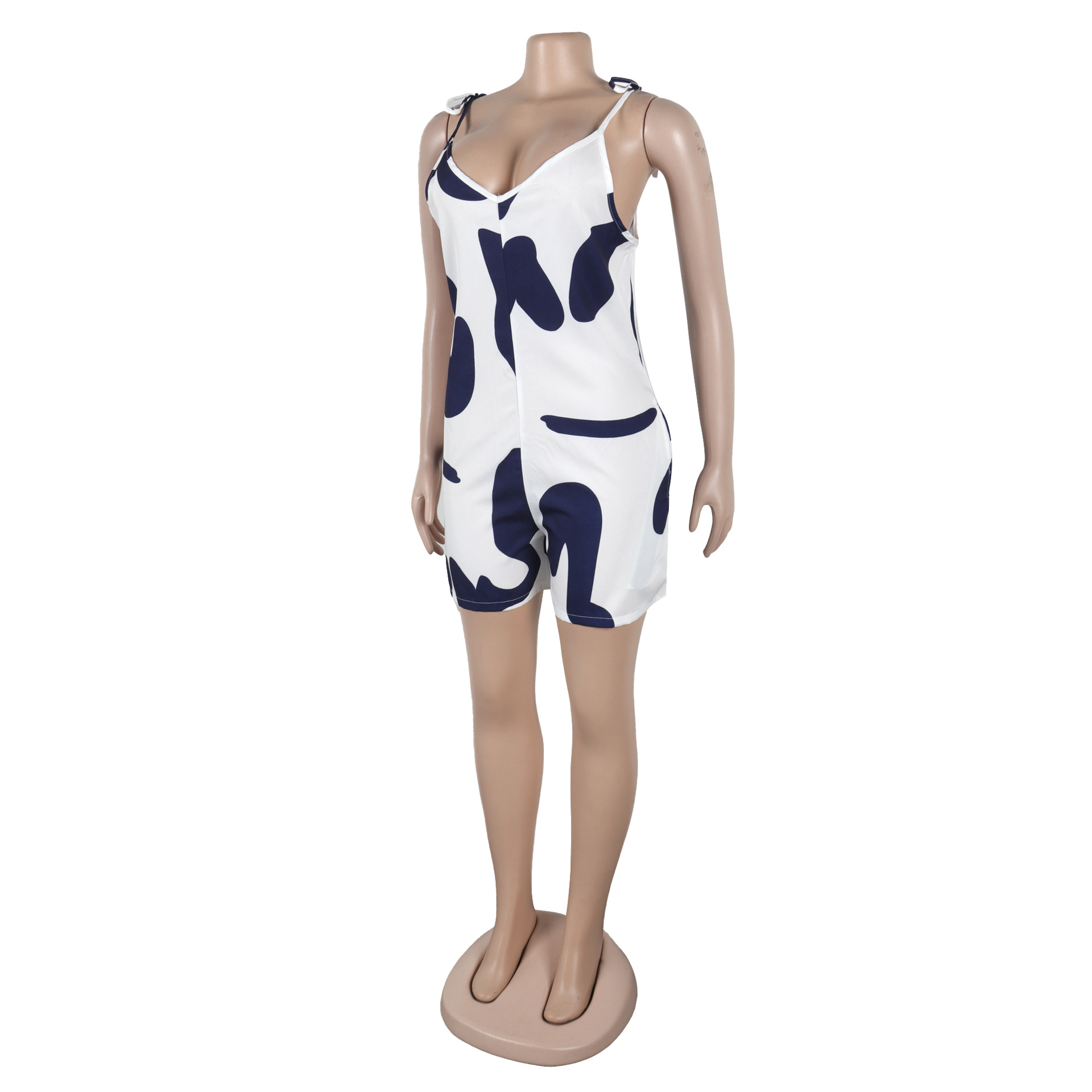 Sexy Printed Lace up Loose Jumpsuit 11 Sexy Printed Lace up Loose Jumpsuit