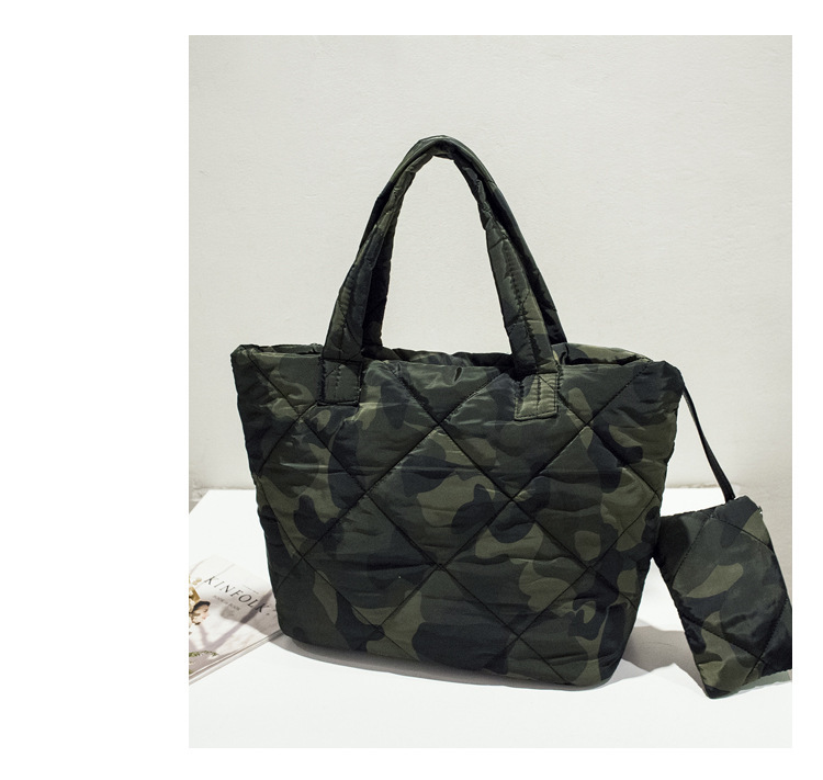2024 New Fashion Korean Edition Space Cotton Women's Nylon Fabric Ultra Light Crossbody One Shoulder Tote Mother and_voghion.com