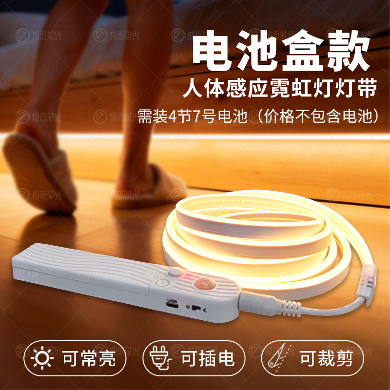 Led Human Body Sensor Neon Light Battery-Powered Wireless Self-Adhesive Under-Bed Wardrobe Staircase Floating Bed USB Plug-In Light Strip Led Human Body Sensor Neon Light Battery-Powered Wireless Self-Adhesive Under-Bed Wardrobe Staircase Floating Bed USB Plug-In Light Strip