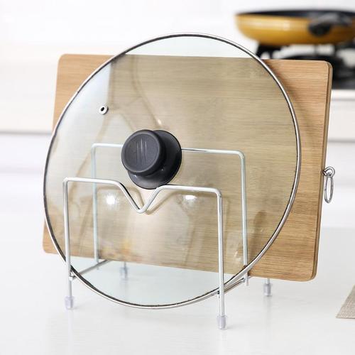 Stainless steel cutting board rack household pot lid rack sitting kitchen chopping board storage rack storage sticky board cutting board rack countertop