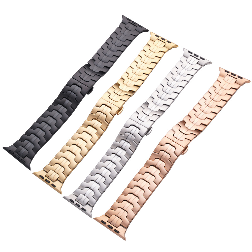 (2개) 25 년 새로운 국경 범용 애플 워치 애플 스트랩 IWATCH 스테인레스 스틸 아이언 맨 스트랩