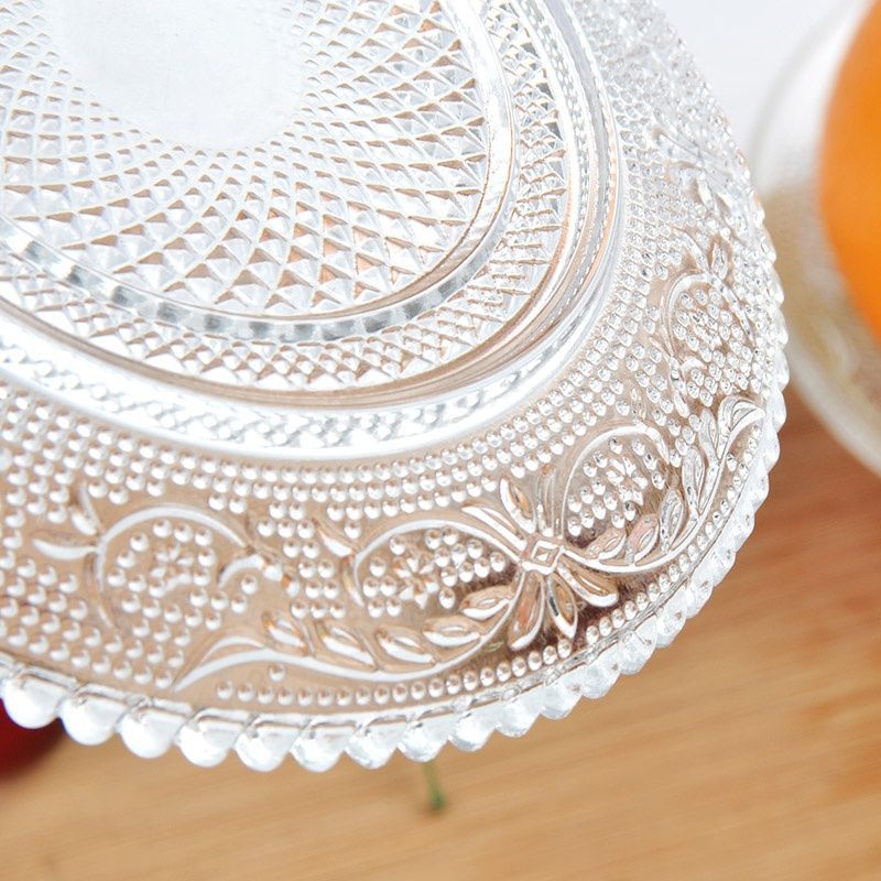 Plato de frutas de vidrio transparente creativo platos de perlas bar ktv snack platos de ensalada de frutas platos caseros