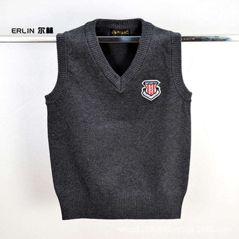 Estilo coreano ropa de los niños 2023 otoño nuevo niñas suéter chaleco niños otoño Universidad Chaleco de punto al por mayor