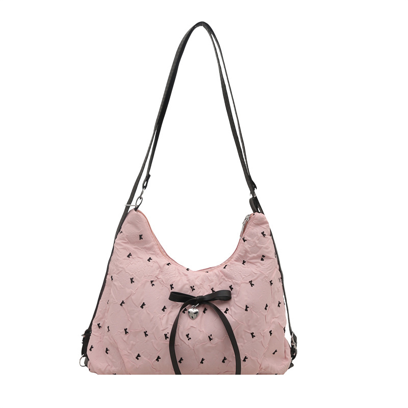Boom lazo sensación de gran capacidad bolso de hombro para mujeres 2025 nuevo estilo mochila de estilo de viaje al campus mochila