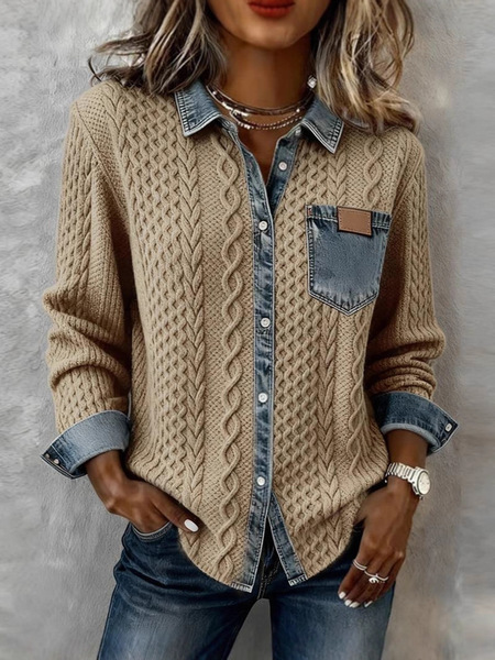 Knitted demi-season shirt