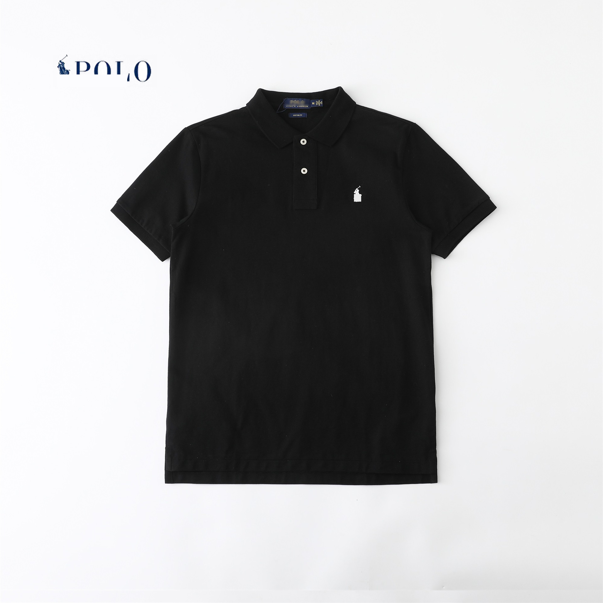 Cross-Border High-Quality Ralph Rl Pony Embroidered Polo Shirt Short-Sleeved Men's Cotton Lapel Ralph Lauren Polo Shirt for Men