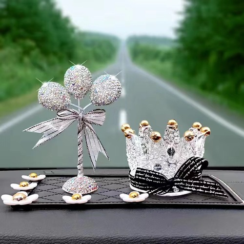 Crystal Crown Car Ornaments Combination Car Model Car Perfume Decorations Birthday Gifts for Girlfriends