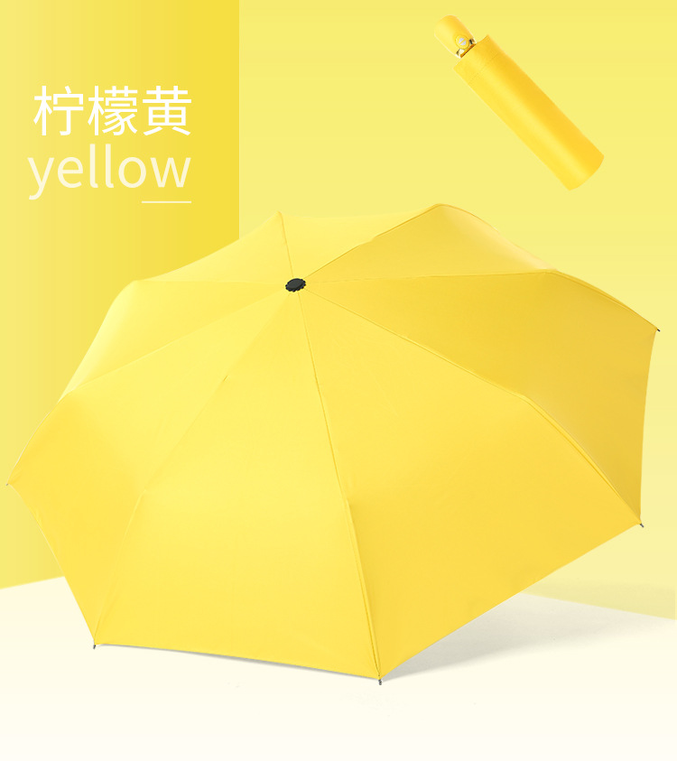 Ultra-light aluminum alloy fiber wind-resistant fully automatic three-fold umbrella, all-weather and all-weather sunshade umbrella, advertising umbrella with logo printing pic 13