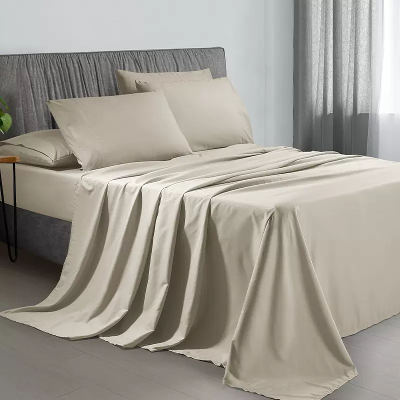 定制家纺跨境ebay亚马逊床单床笠磨毛6件套外贸纯色bed sheet set