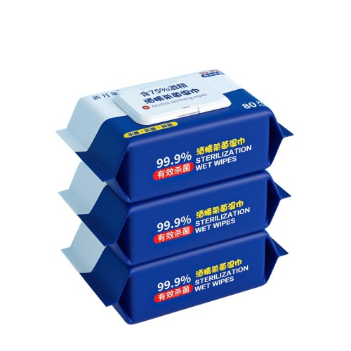75% alcohol wet wipes bulk wholesale 80-packs disinfectant wet wipes disposable hygiene cleaning alcohol disinfection wet paper