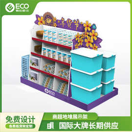 工厂定制食品方形春节促销年货堆头商超高承重展示纸堆头