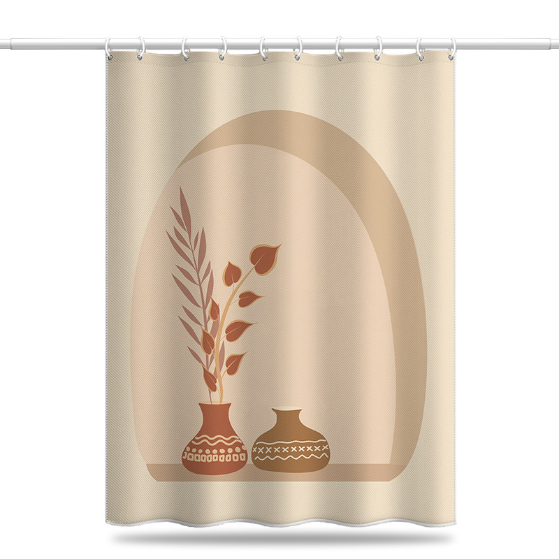 Abstract Flower Vase Waterproof C, Bestseller, 3D Printed Morandi Art Bouquet, Thickened Polyester Shower_voghion.com