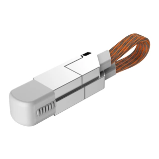 RWINEL钥匙扣便携六合一数据线100WTYPE-C适用苹果17快充数据线