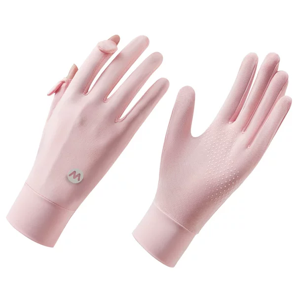 Thin Ice Silk Sun Protection Gloves, Non-Slip, Touch Screen Compatible, Suitable for Cycling and Driving, Summer Sun Protection Gloves for Women, Uv Protection D221