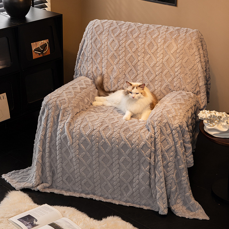 Cápula espacial de peluche Chihua sofá cubierta de sofá cubierta de cubierta única cubierta de cojín antideslizante toalla de sofá