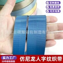 彩色仿尼龙人字纹织带厂家批发定制箱包肩带涤纶美国平纹服装辅料