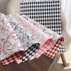 新款浪漫永恆古典雙色紙鮮花包裝紙花束包花紙材料印花禮品牛皮紙