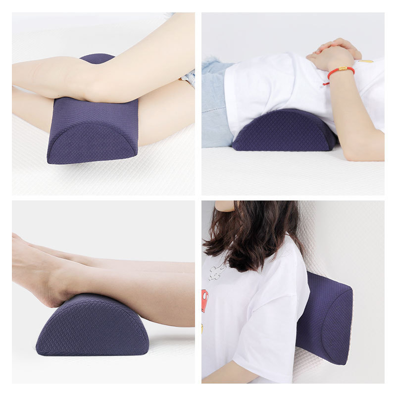 Amazon Venta caliente semicilíndrico pie almohada lenta rebote memoria espuma multifuncional pierna almohada memoria algodón cojín pierna almohada cintura almohada