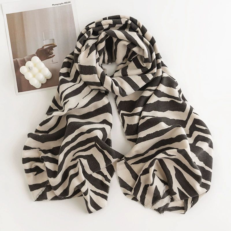 Demi-season scarf, universal zebra, cashmere, cloak, 2025 years, new collection