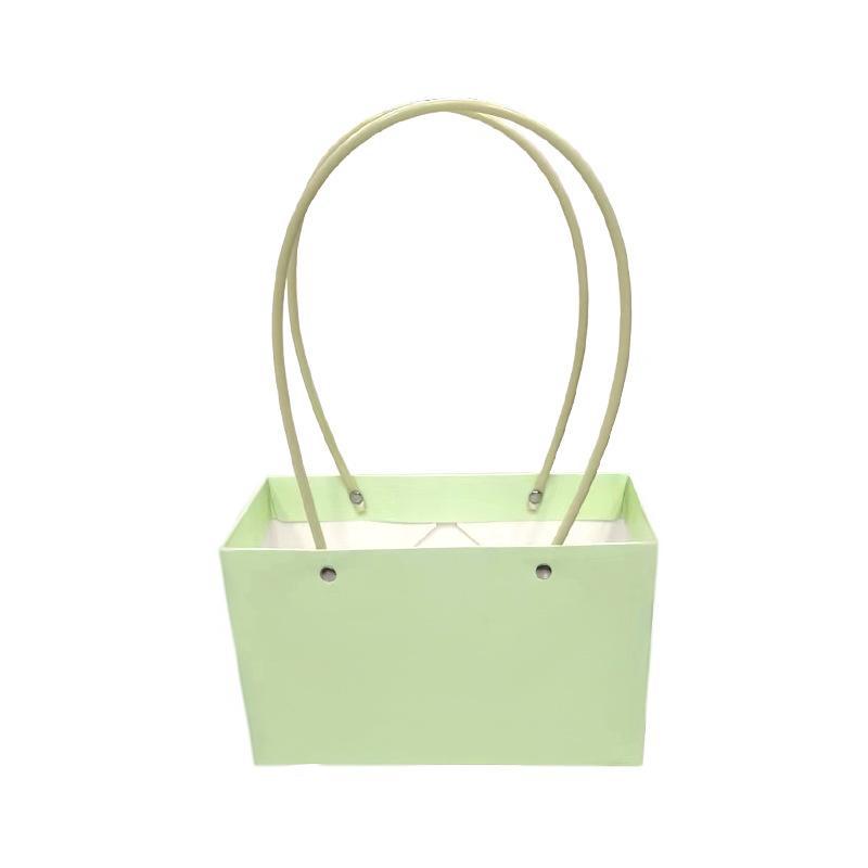 Día de la Madre Macaron Bolsa de arreglos florales portátil Embalaje de flores al por mayor Bolsa de embalaje de ramo impermeable Caja de flores florales Canasta