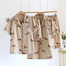 Q 16133 Cartoon print short sleeve homewear ��ͨӡ������Ҿ�