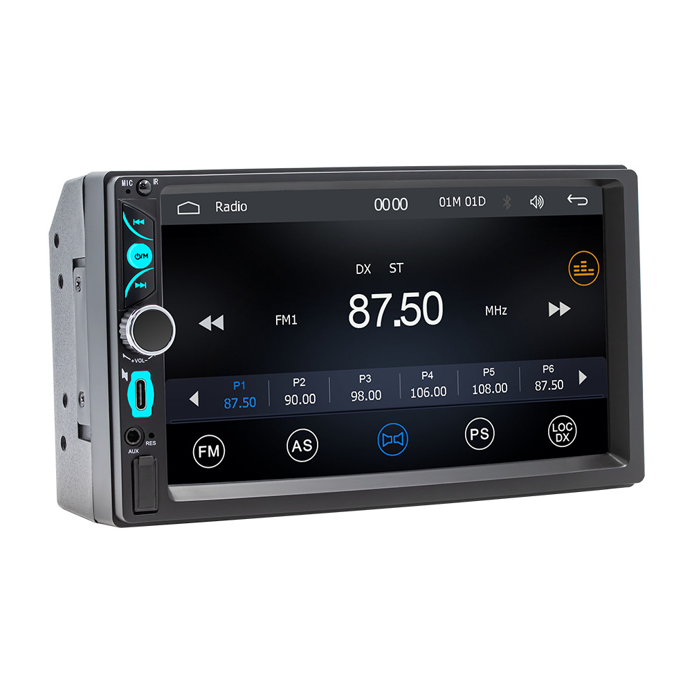 7 pulgadas doble husillo MP5 navegación multimedia Bluetooth inalámbrica carplay control central HD imagen de marcha atrás motor de coche