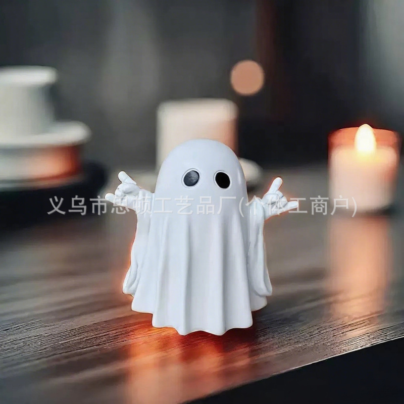 跨境Rude Ghost Ornaments Middle Finger Ghos幽灵双手竖中指|undefined