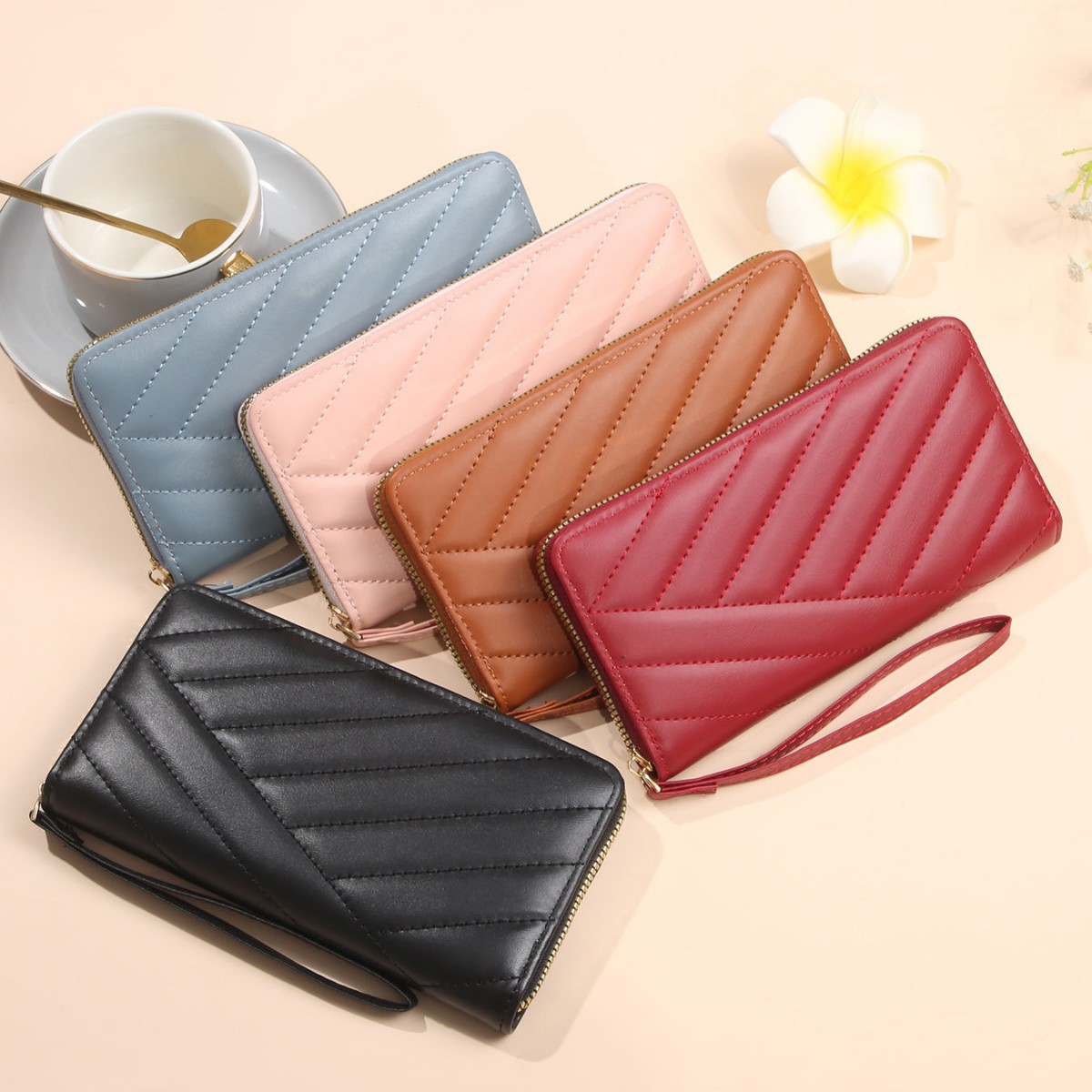 Nuevo bolso de damas con cremallera simple color sólido pequeño bolso de estudiantes fresco gran capacidad