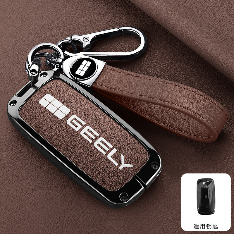 [지리 갤럭시 모델 A] 양면 가죽 페블 브라운 + A04 로프 + 로프 버클