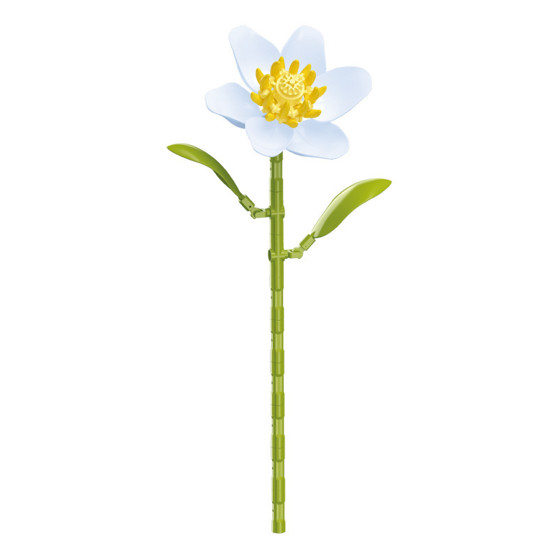 钻马积木花永生花束抱抱桶仿真花小颗粒积木DIY玩具七夕女生礼物|undefined
