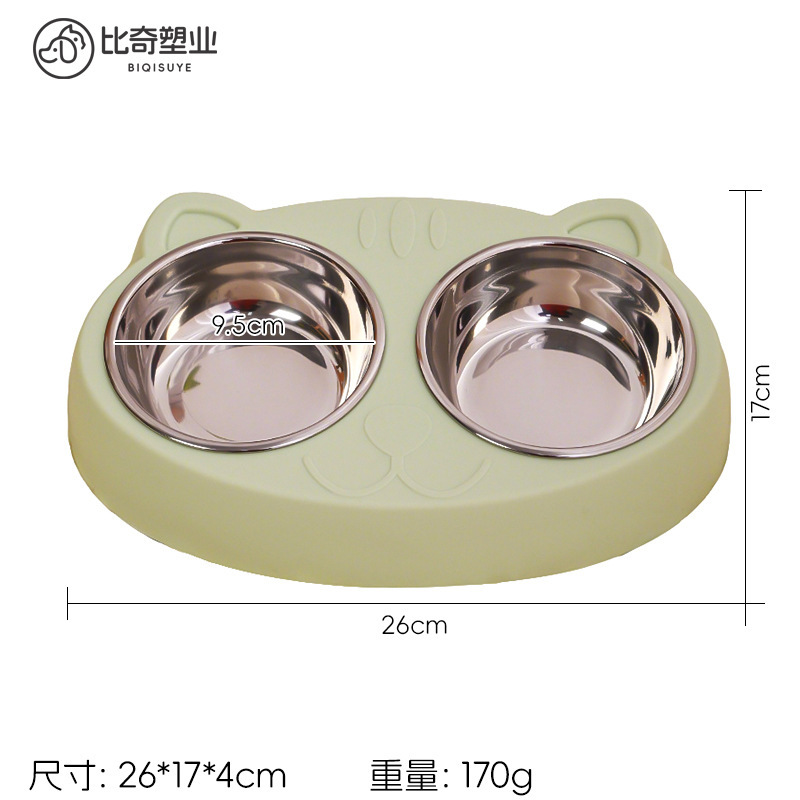 カスタマイズされた犬用ボウル、ステンレス製猫用ボウル、厚みのあるプラスチック製の輸出用品、ダブルボウル、キャットフードボウル、ウォーターボウル、オールインワンペットフードボウル|undefined