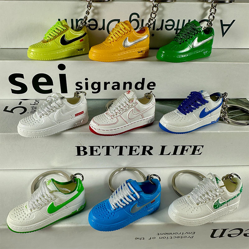 AF1 Air Force One Mini Shoe Mold Keychain 3D Shoe Pendant Bag Accessories Fashion Brand Joint Pendant
