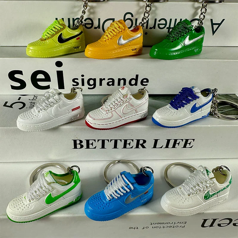 AF1 Air Force One Mini Shoe Mold Keychain 3D Shoe Pendant Bag Accessories Fashion Brand Joint Pendant AF1 Air Force One Mini Shoe Mold Keychain 3D Shoe Pendant Bag Accessories Fashion Brand Joint Pendant